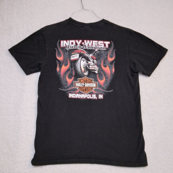 Harley-Davidson Indy West Men's Black Tee- Medium - Picture 4 of 9